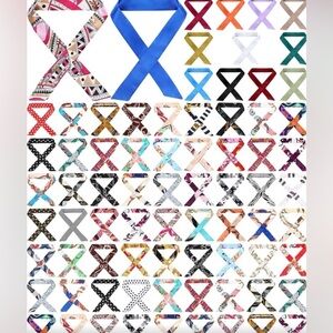 Set of 6 Assorted Twilly-Style Scarves – Unbranded ~ NIP